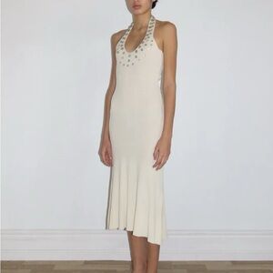 Paloma Wool Beige Tulipe Midi Dress NWT size small